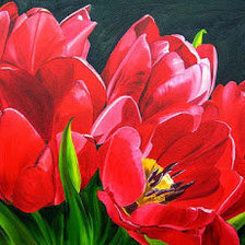 Схема вышивки «Тюльпаны»