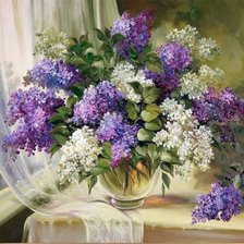 Схема вышивки «Сирень»