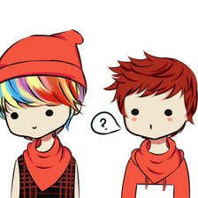 Схема вышивки «Sehun & Luhan»