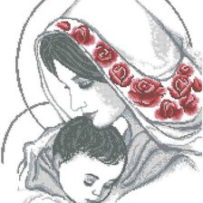 Схема вышивки «мадонна с младенцем»