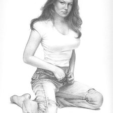 Схема вышивки «Девушка»