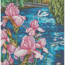 Схема вышивки «лотосы»