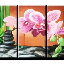 Схема вышивки «триптих "орхидеи"»