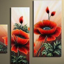 Схема вышивки «маки»