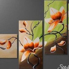 Схема вышивки «триптих "магнолия"»