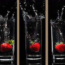 Схема вышивки «триптих "клубника"»