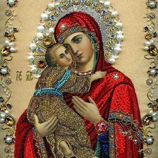 Схема вышивки «Божья матерь Владимирская»