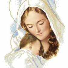 Схема вышивки «мадонна с младенцем»