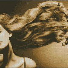 Схема вышивки «Девушка»