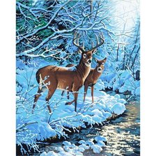 Схема вышивки «Олени»
