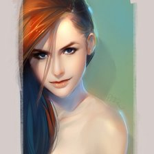 Схема вышивки «Девушка»