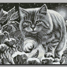 Схема вышивки «Кот»