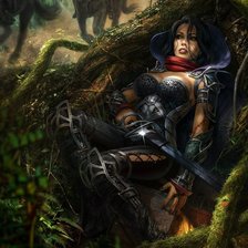 Схема вышивки «Девушка»