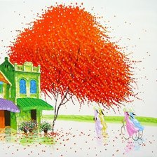 Схема вышивки «Художник Ван Ту Транг»