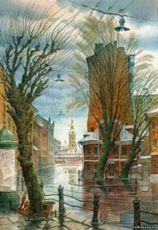 Художник Колбасов - город - предпросмотр