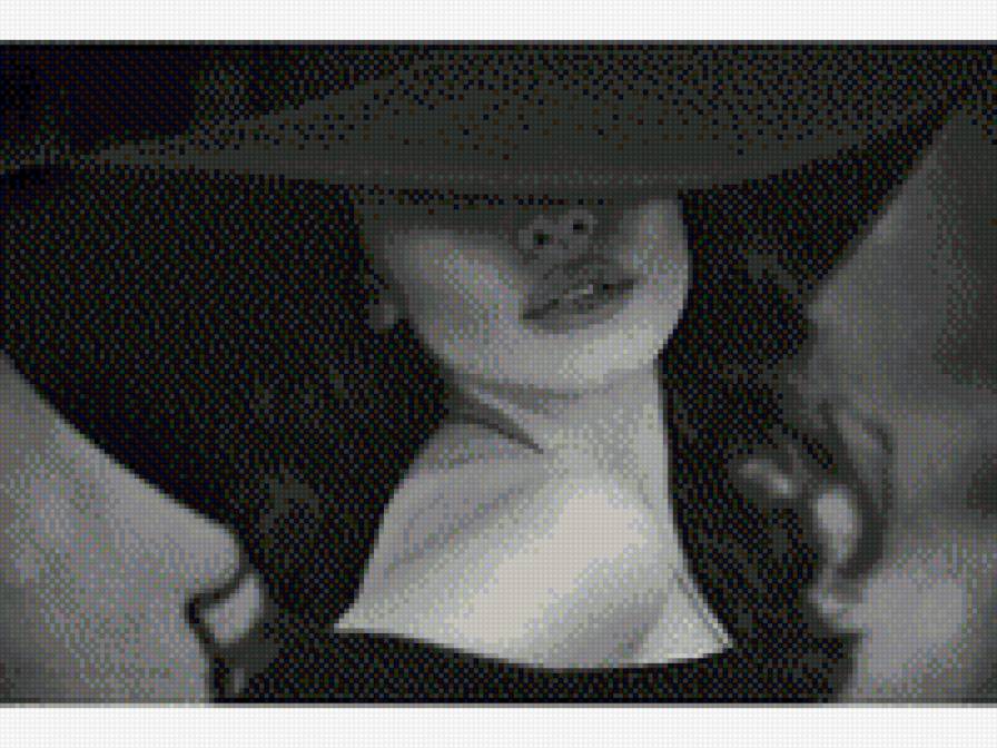 шляпа - губы, девушка, шляпа - предпросмотр