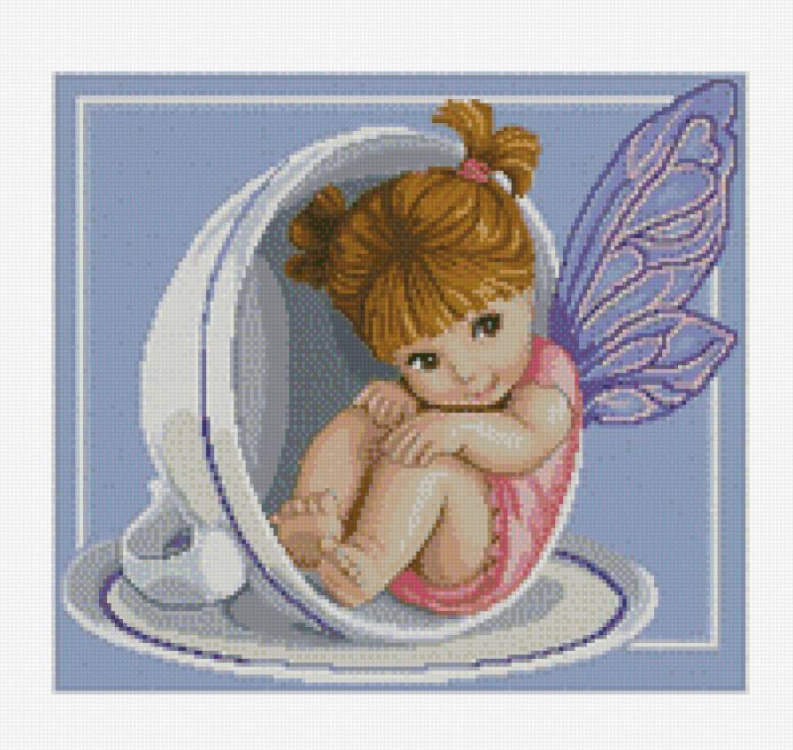 маленькая феечка - чашка, фея, детям, мультяшки, девочка, катрина - предпросмотр