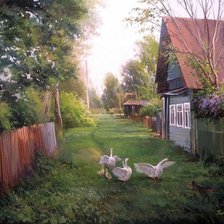 Схема вышивки «серия "деревня"»