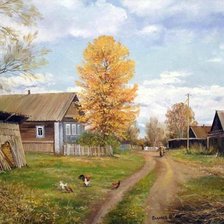 Схема вышивки «серия "деревня"»