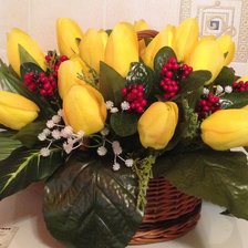 Схема вышивки «тюльпаны»