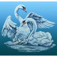 Схема вышивки «Лебеди»