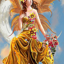 Схема вышивки «Девушка»