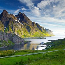 Схема вышивки «горы»