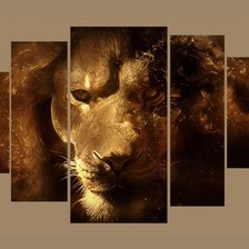 Схема вышивки «Царь Лев»