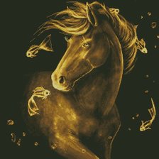 Схема вышивки «Лошади»