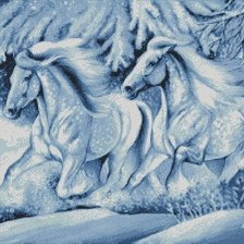 Схема вышивки «Лошади»