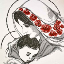 Схема вышивки «мадонна с младенцем»