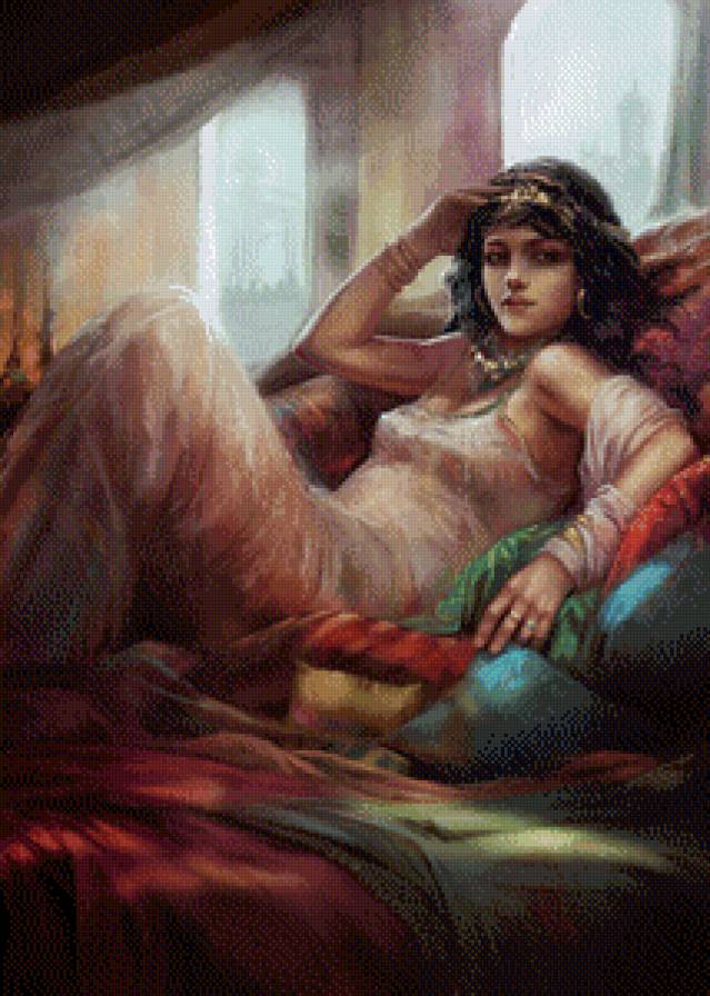 фэнтези - гарем, наложница, фэнтези, восток, арт - предпросмотр