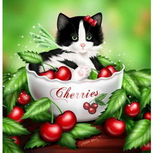 Схема вышивки «котенок»