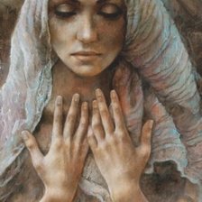 картина девушки