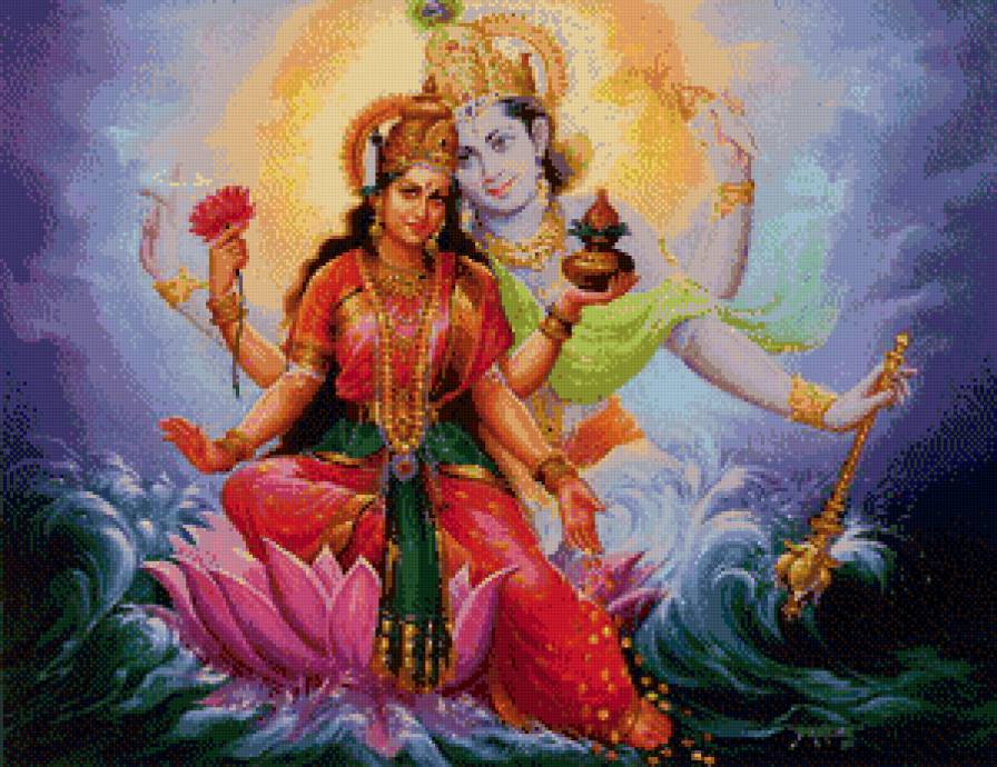 Индийские мотивы - люди, индия, лотос - предпросмотр