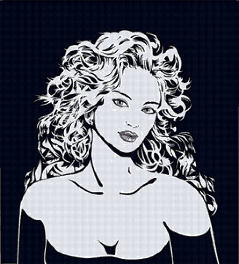 портрет красавицы - девушка, монохром, портрет - предпросмотр