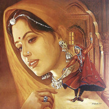 Схема вышивки «Индийская девушка»