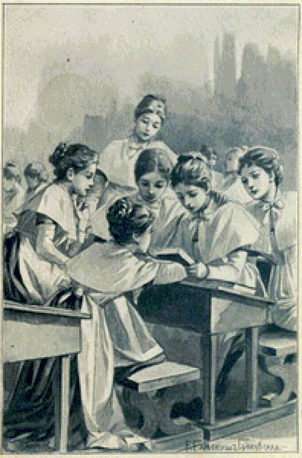 СЕРИЯ "ИНСТИТУТ БЛАГОРОДНЫХ ДЕВИЦ".  2 - воспитанницы, платья, институт благородных девиц, институтки - предпросмотр