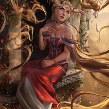 Схема вышивки «Рапунцель-демон»