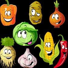 Схема вышивки «веселый огород»