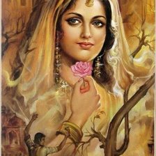 Схема вышивки «Индийская девушка»