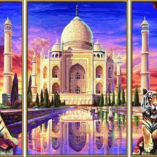 Схема вышивки «Триптих Замок»