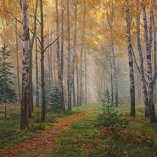 Схема вышивки «Осенняя роща»