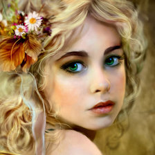 Схема вышивки «Девушка»