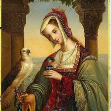 Схема вышивки «серия ,,женщины с животными"»