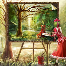 Схема вышивки «художница»