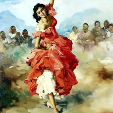 Схема вышивки «Фламенко»