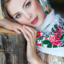 Схема вышивки «русская красавица»