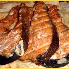 Схема вышивки «Семга на мангале»