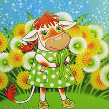 Схема вышивки «коровка»